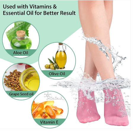 Silicone Moisturizing Gel Heel Socks