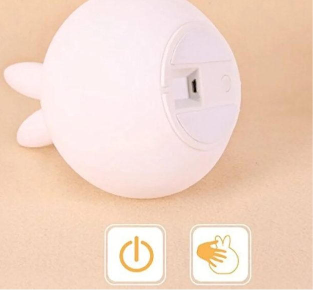 Silicon Cute Rabbit Colorful LED Night Light