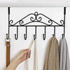 Metallic Over the Door Hanger Holder 7 Hooks