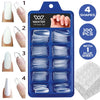 Wanter - 100Pcs / Artificial Nails Kit  For Girls Beautiful Nails