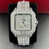 Men’s iced silver watch  41 mm dial