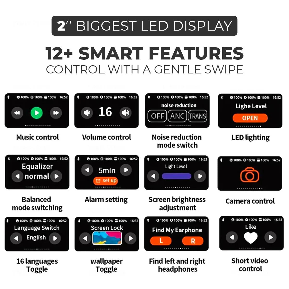 A9 Pro Smart LED Display Earbuds