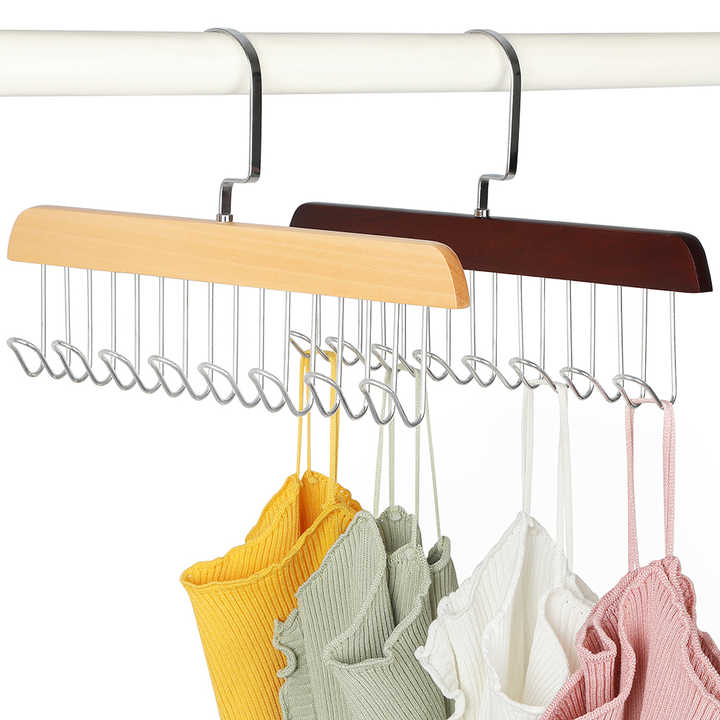 8 HOOK WOODEN CLOTHES HANGER